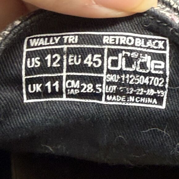 Hey Dude Mens Wally TRI 112504702 Black Printed Slip-On Loafer Shoes Size 12 - Picture 7 of 8